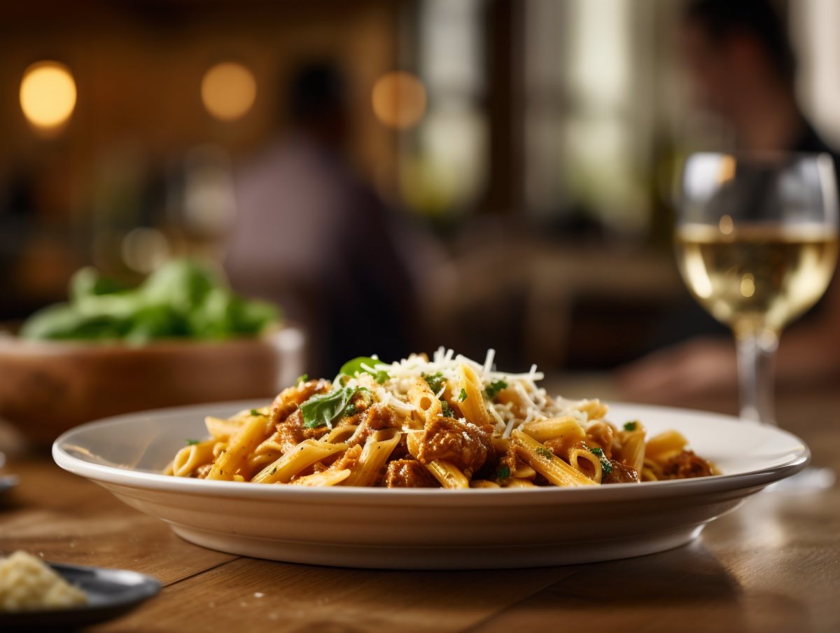 Penne with parmesan