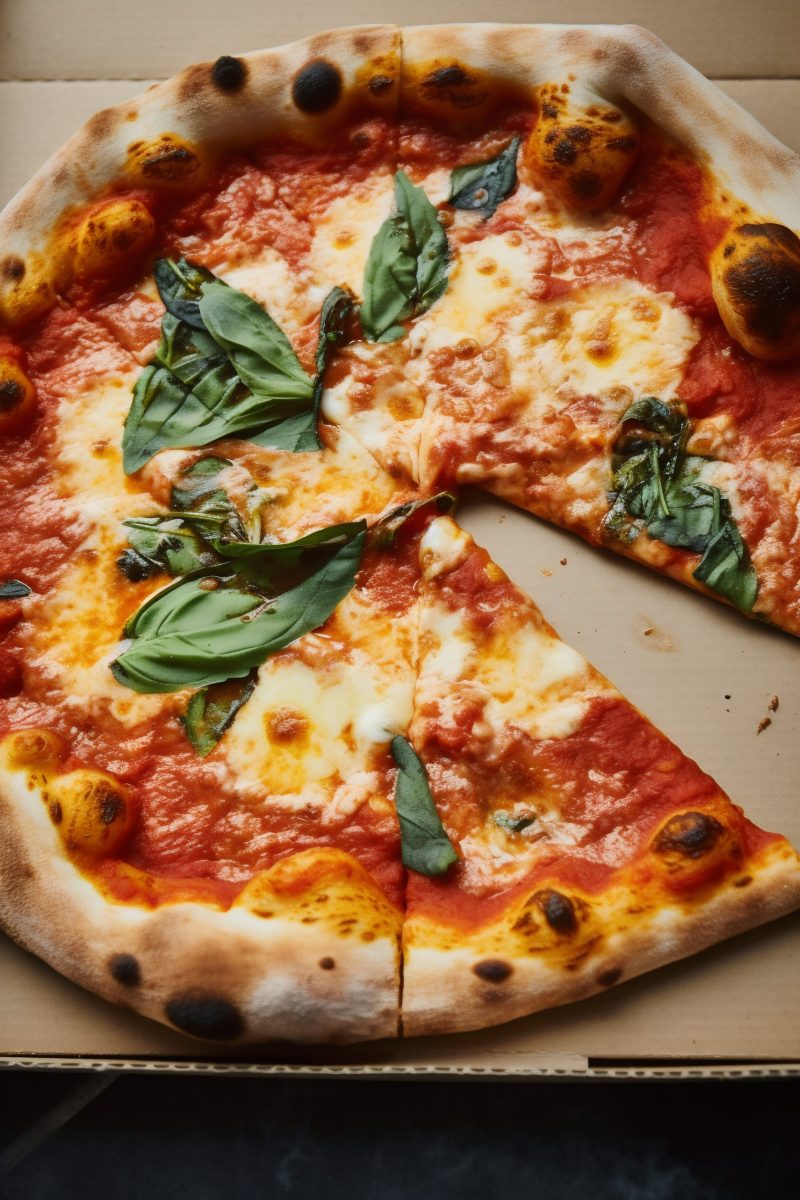 Pizza in a paper box