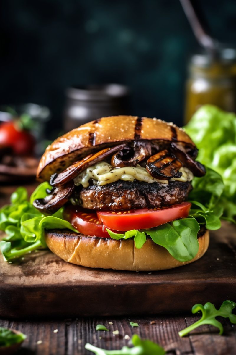 Portobello mushroom burger