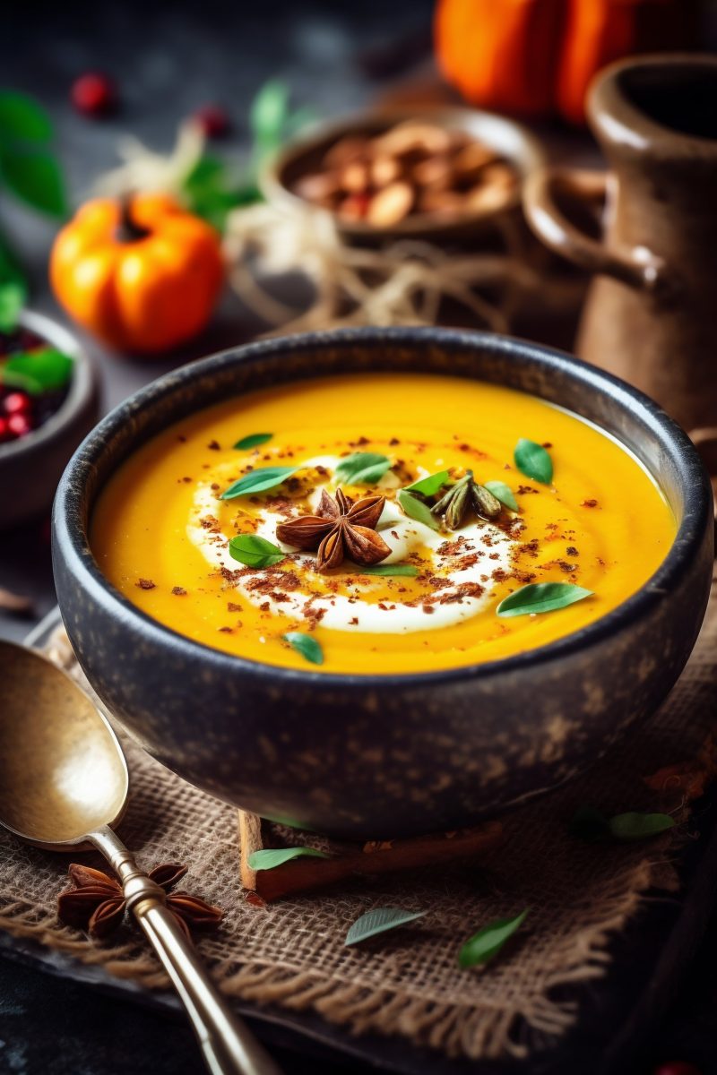 Pumpkin coconut soup