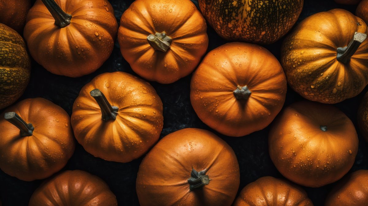 Pumpkins top view