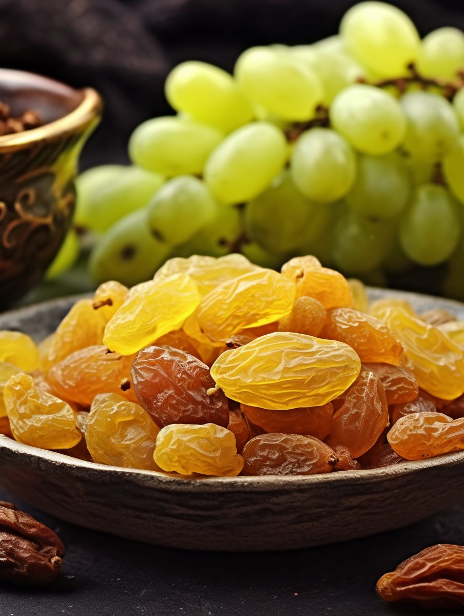 Raisins macro