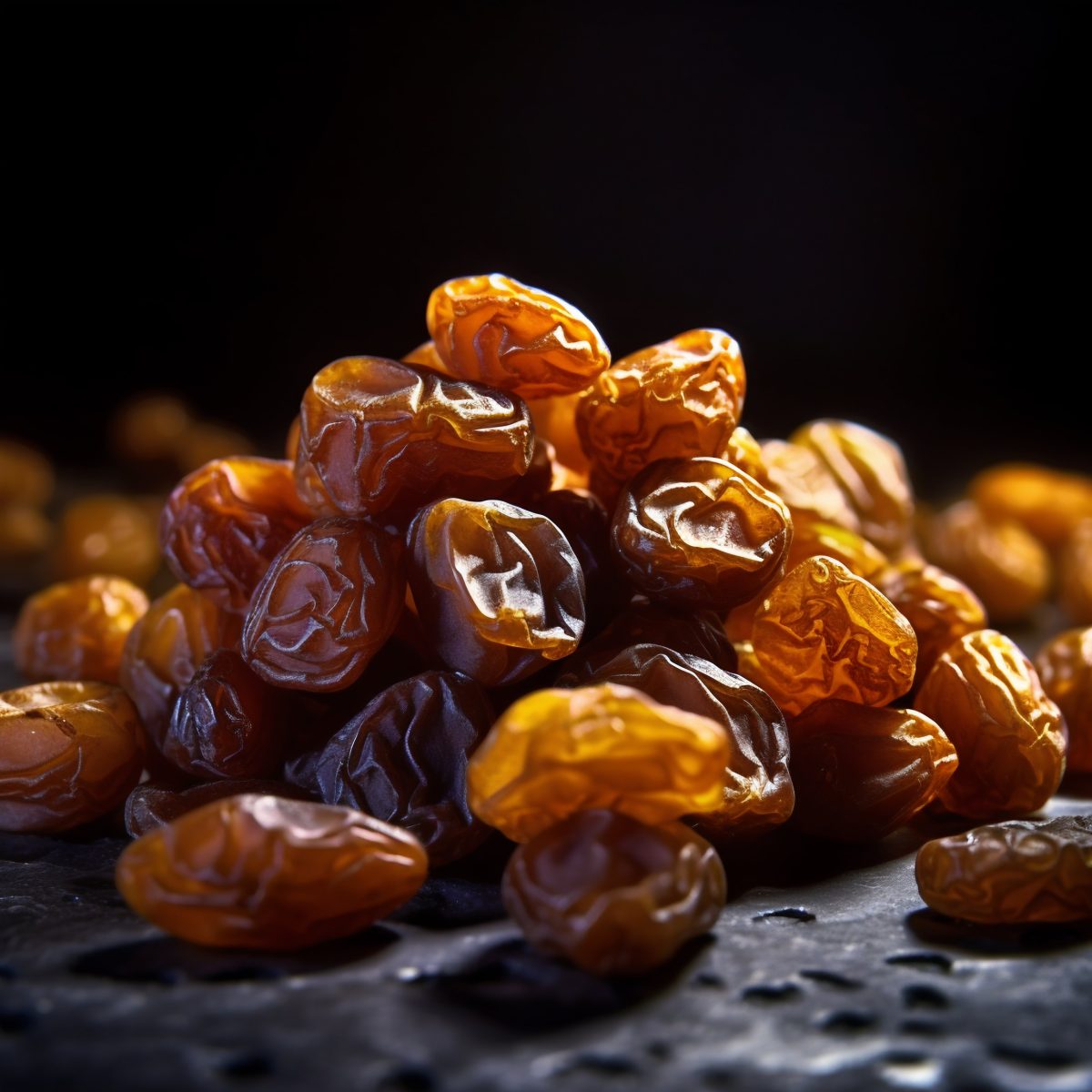Raisins macro