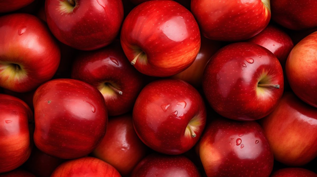 Red apple background