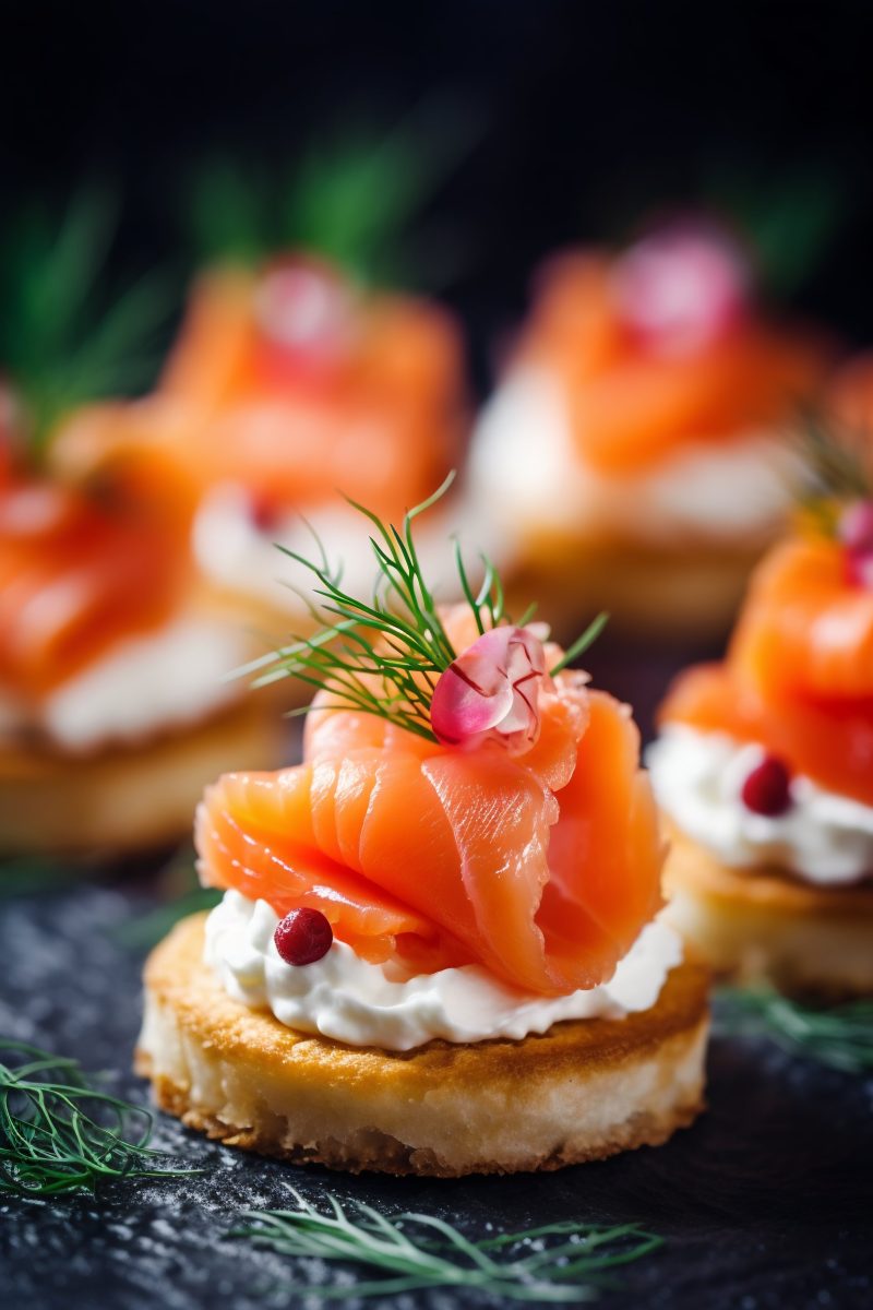 Salmon canapes