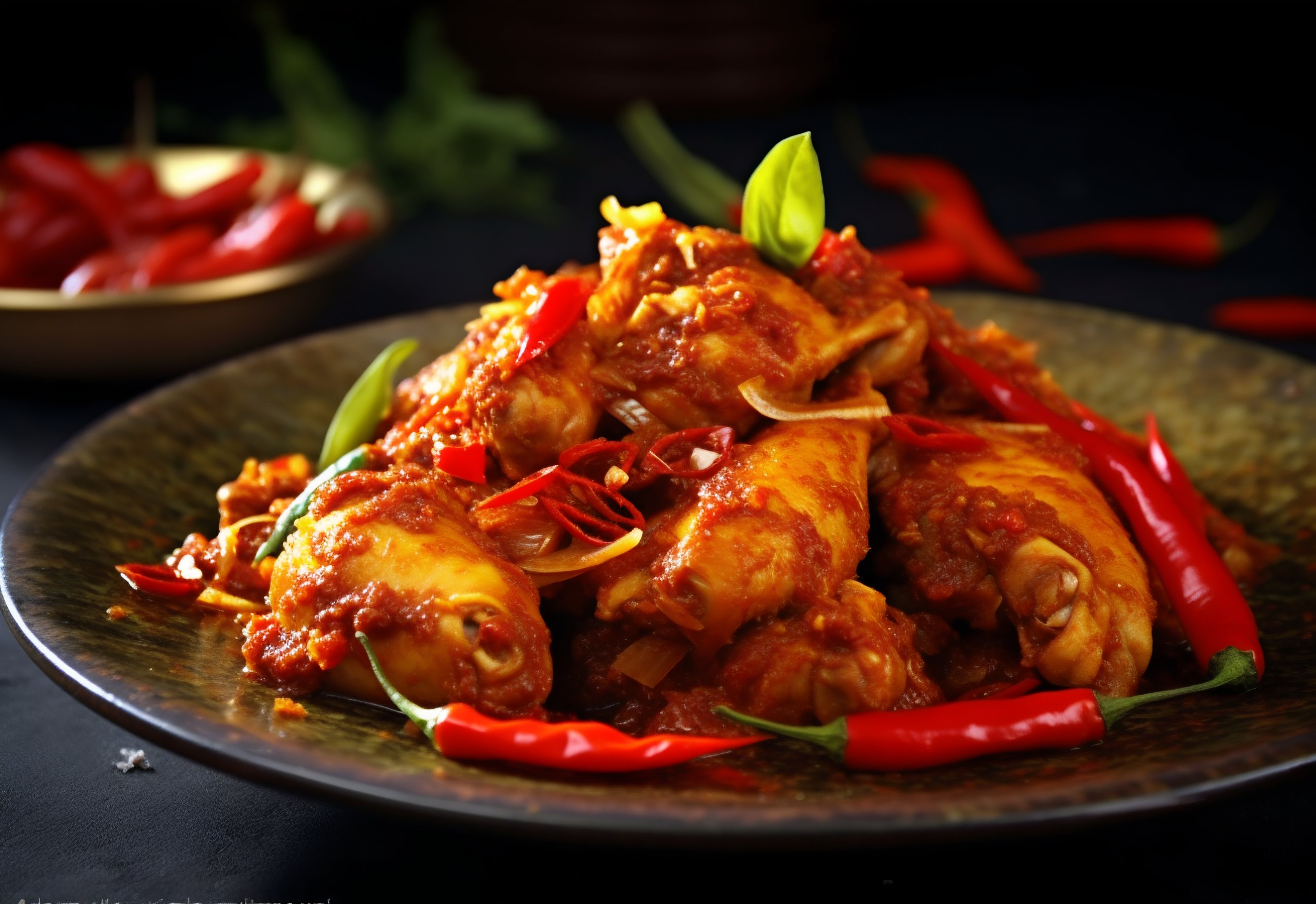 Spicy Chicken Wings with Fresh Chilies