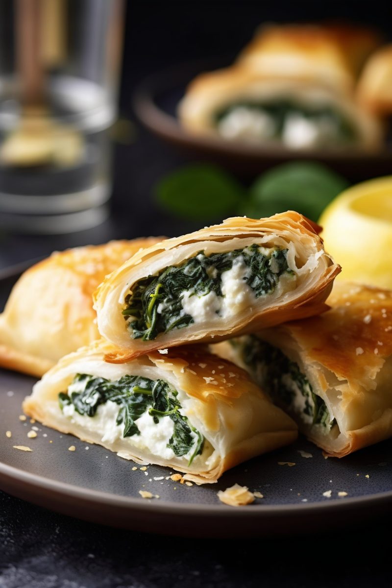 Spinach cheese snack