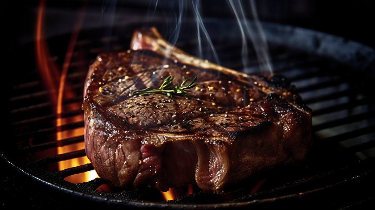 Steak barbecue close up