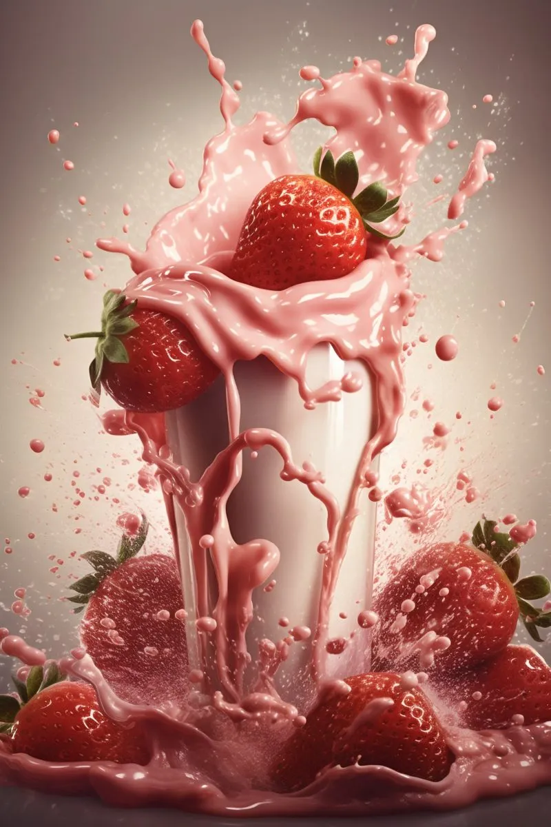 Strawberry milk splash