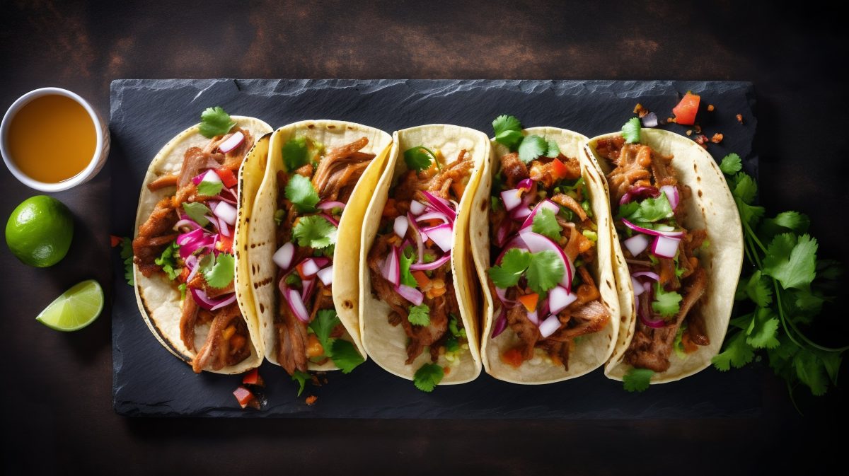Tacos top view