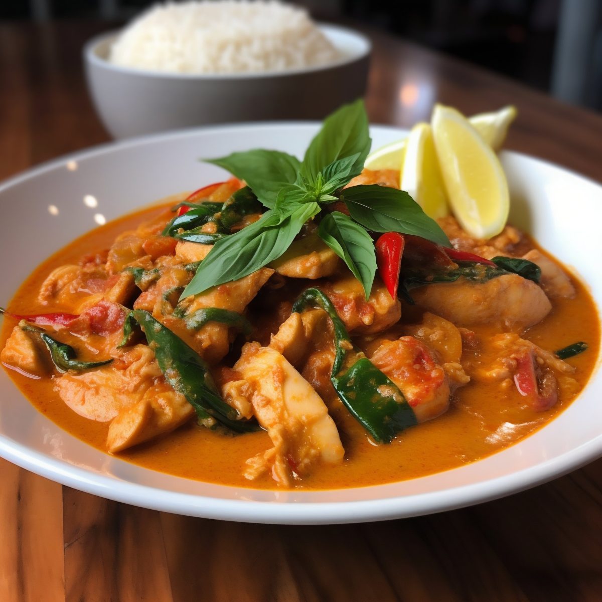 Thai red curry chicken