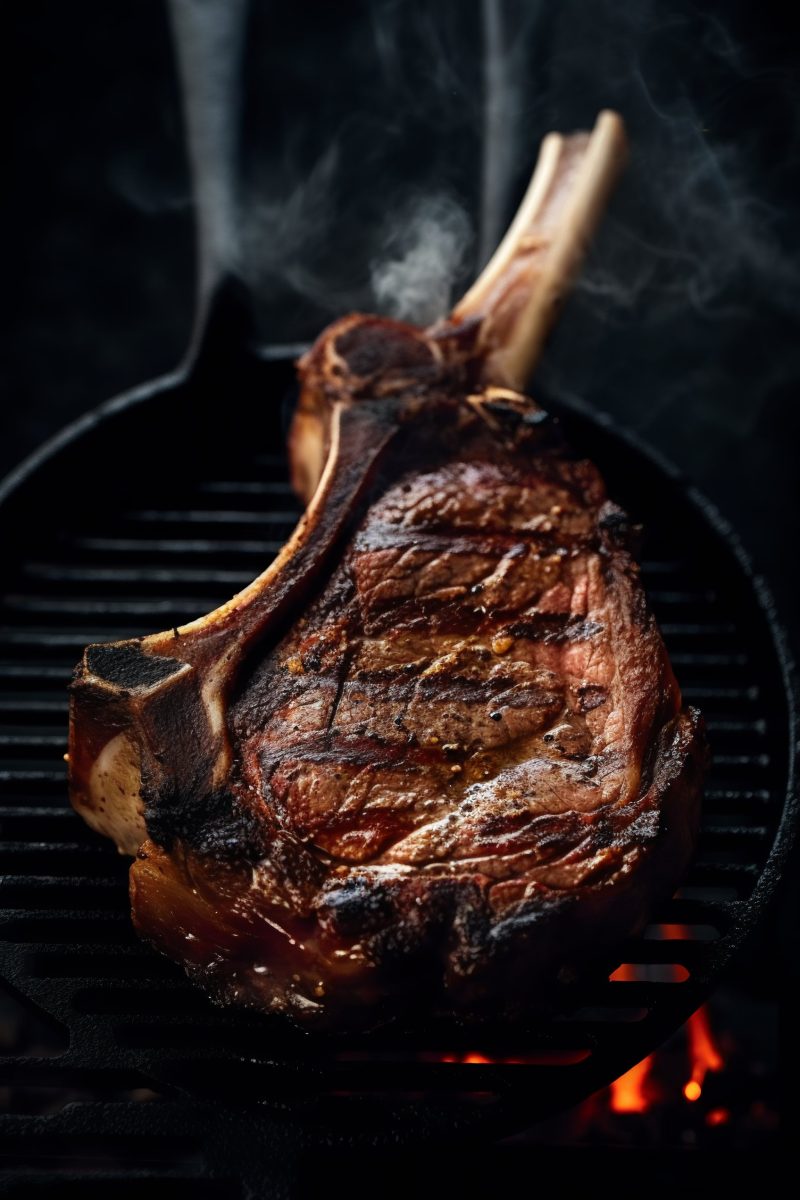 Tomahawk beef steak barbecue