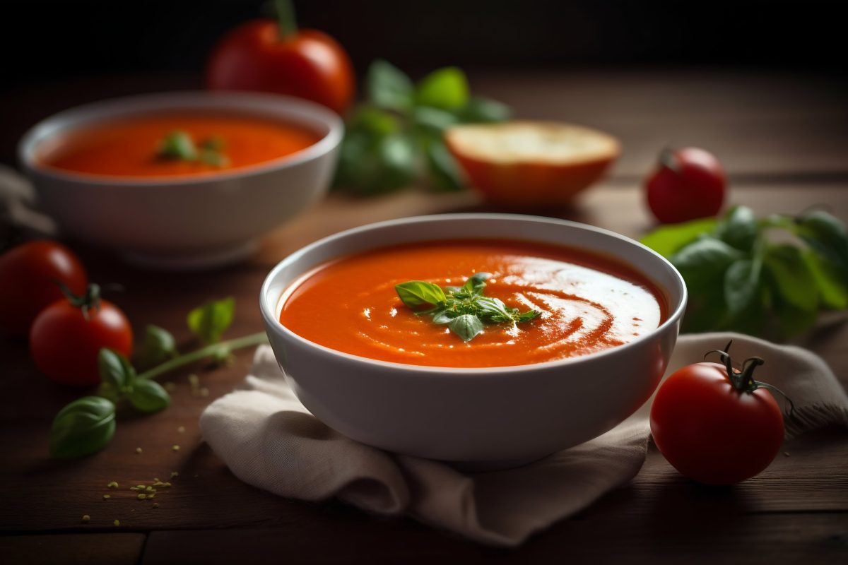 Tomato soup with basil