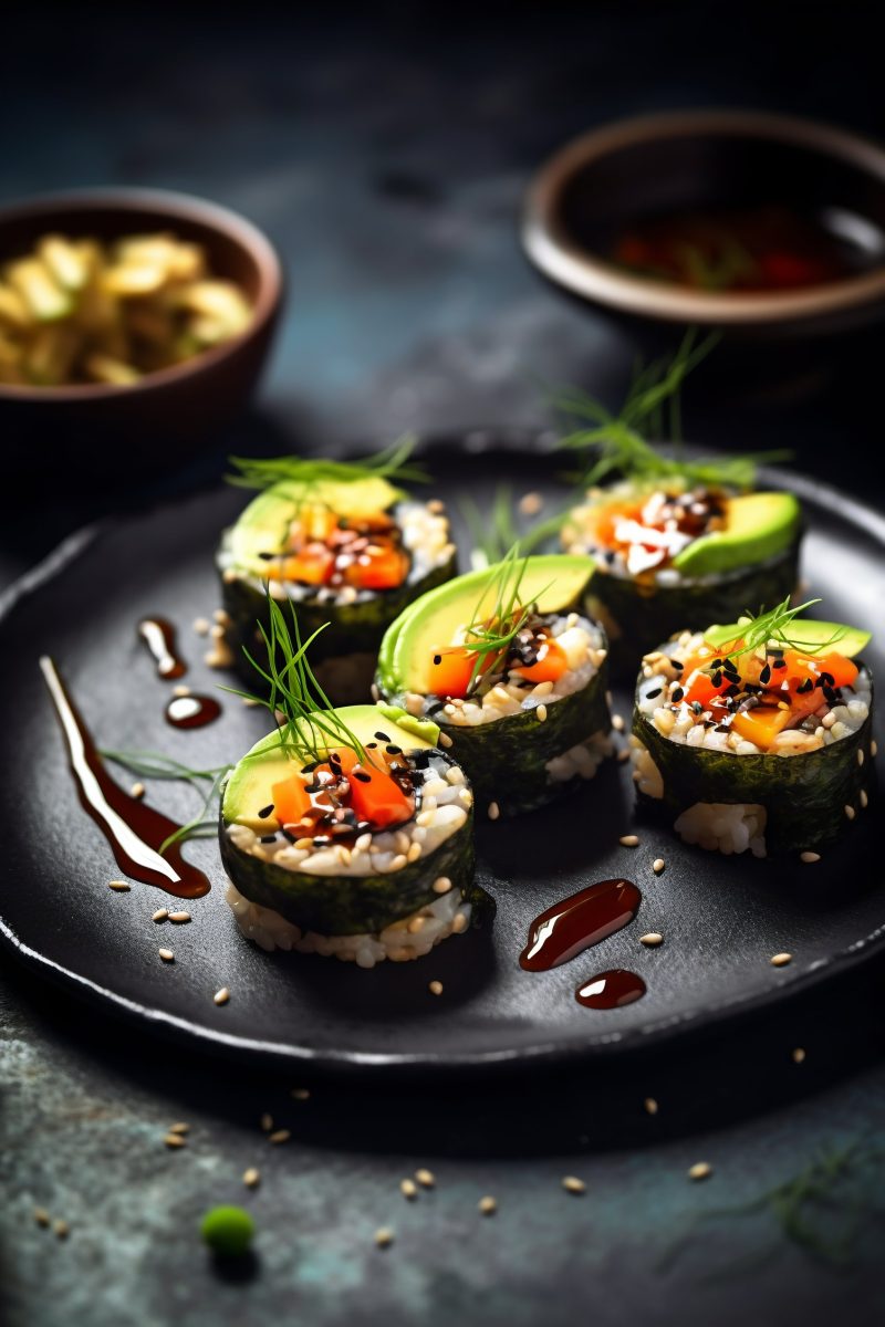 Vegan quinoa sushi