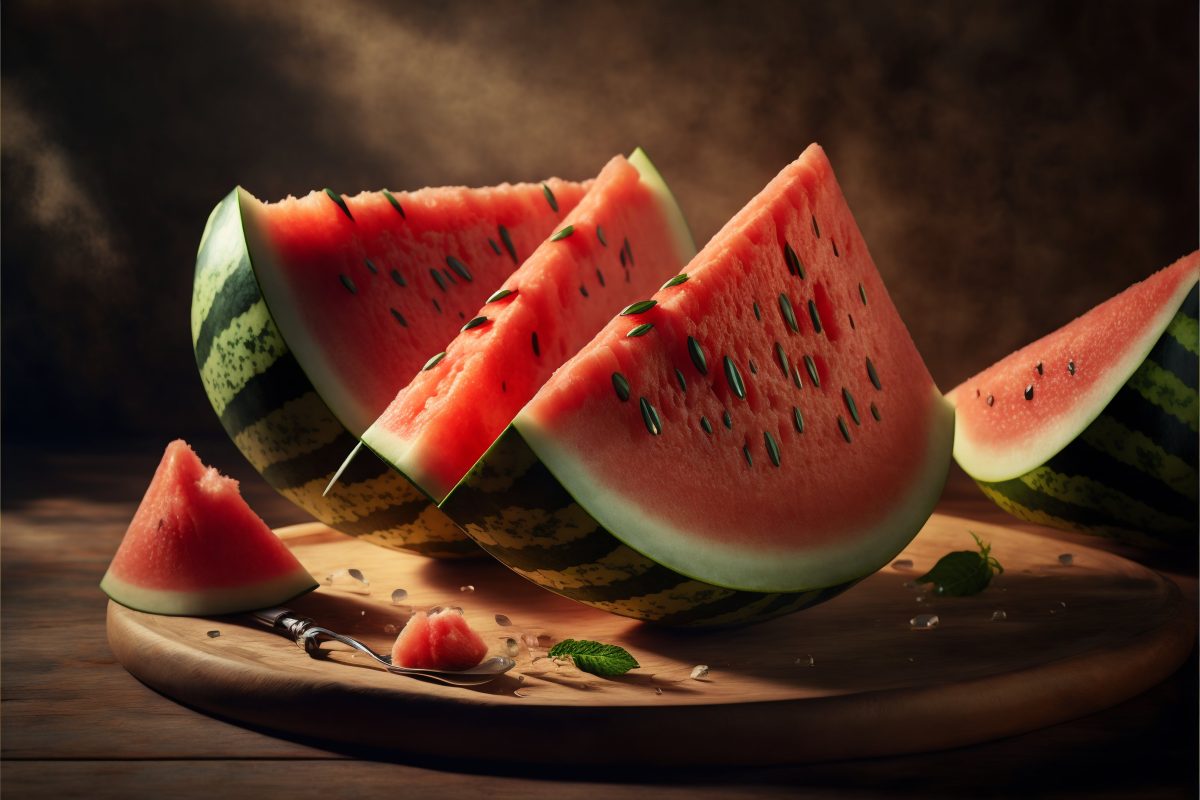 Watermelon cut