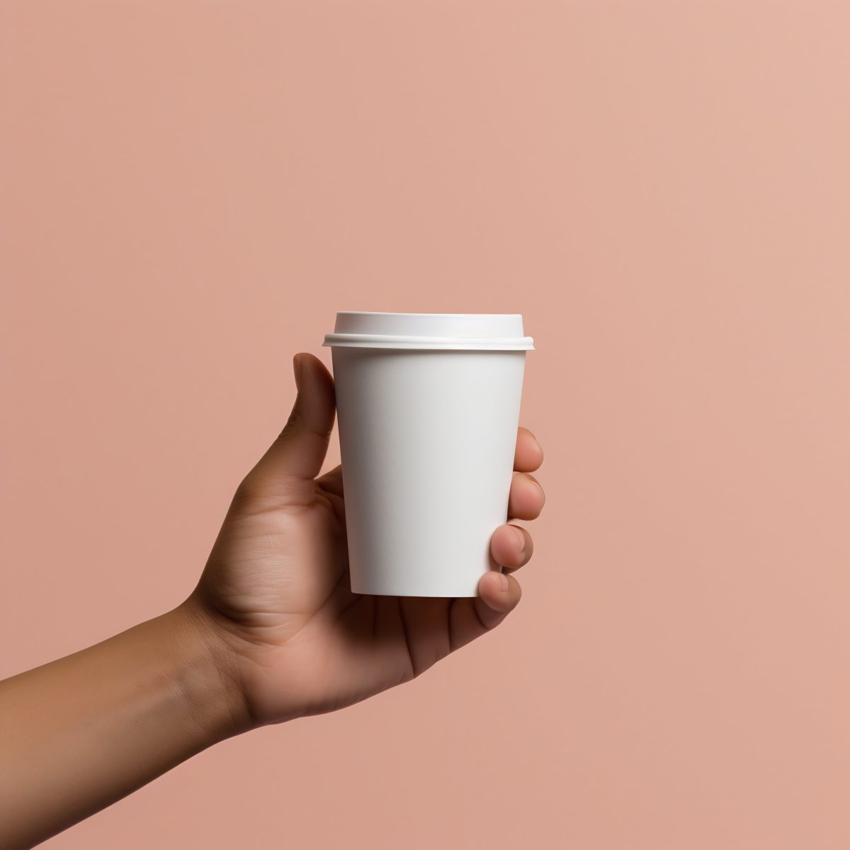 White coffee cup mockup