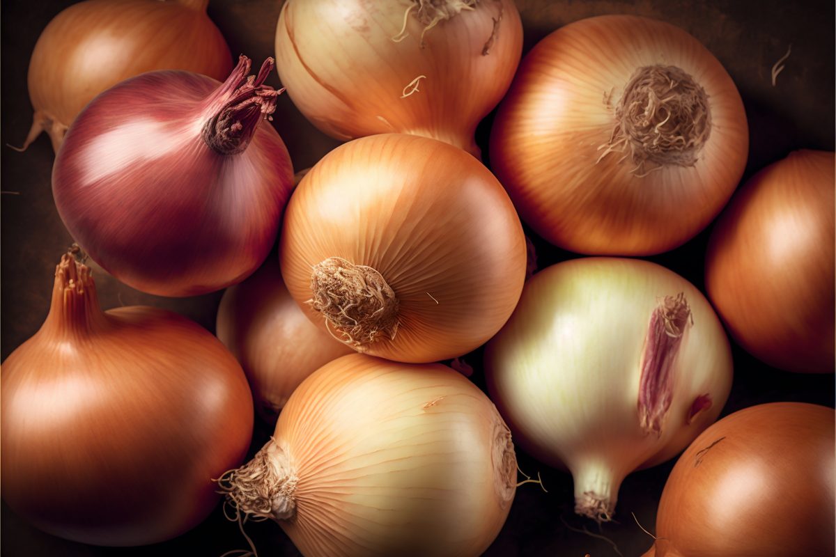 White onions beautiful detail shot