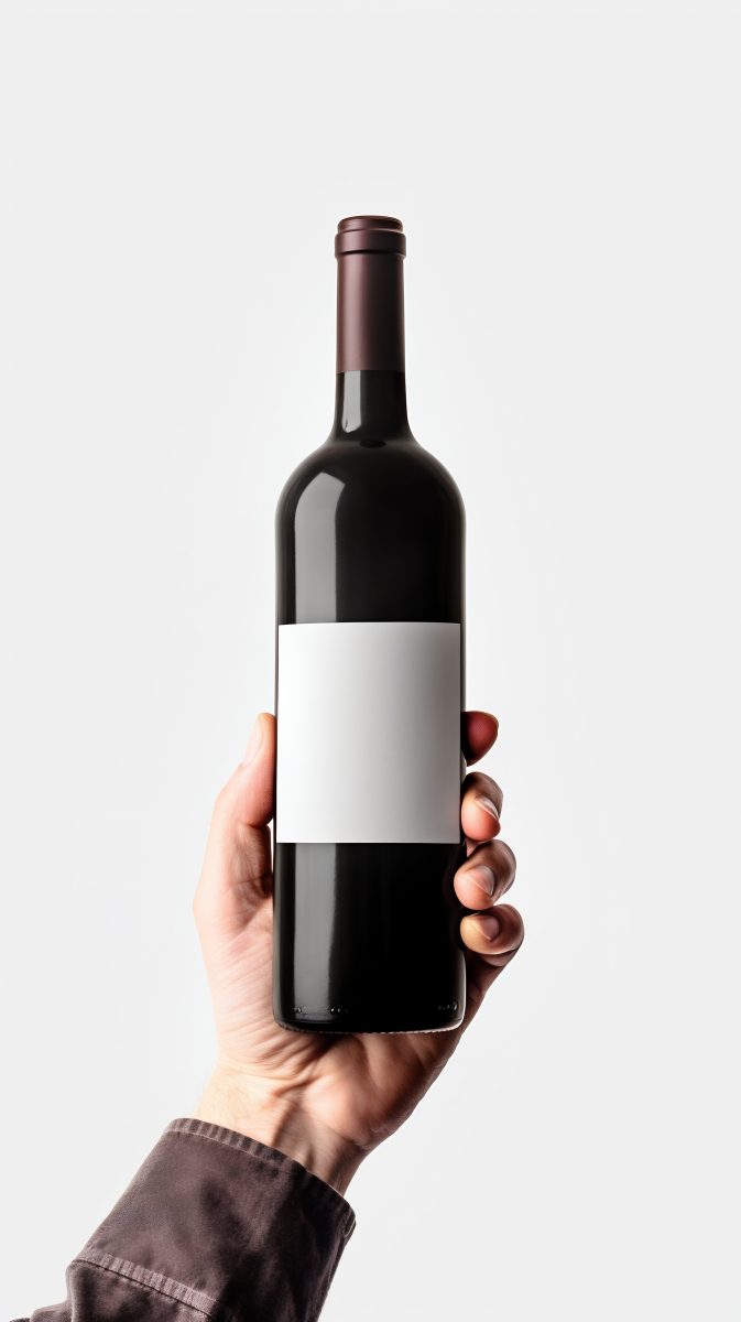 Wine bottle mockup