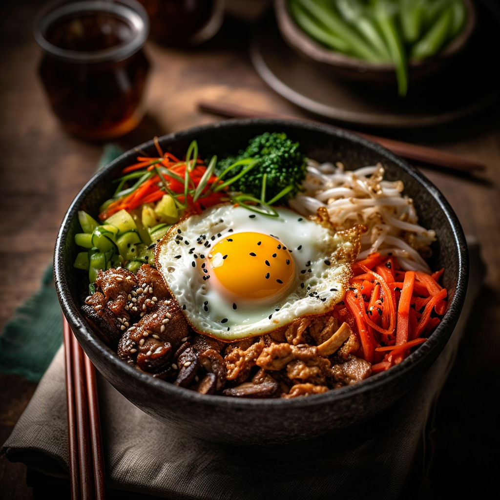 Colorful Bowl of Deliciousness with Fried Egg