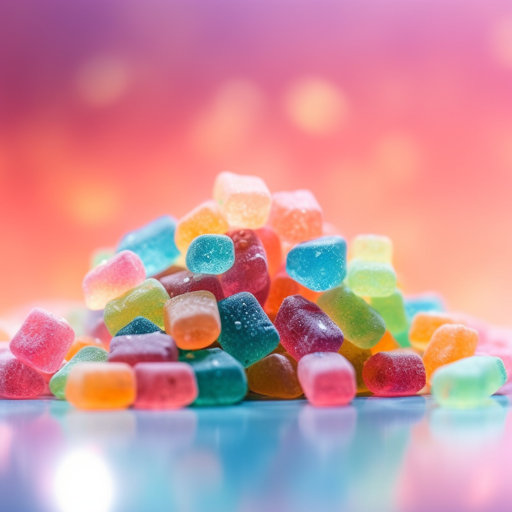 Colorful Candy Cubes Stacked for Sweet Treats