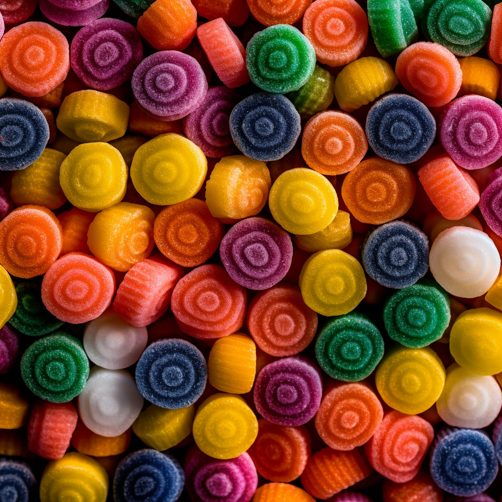 Colorful Candy Swirls in a Sugar Delight