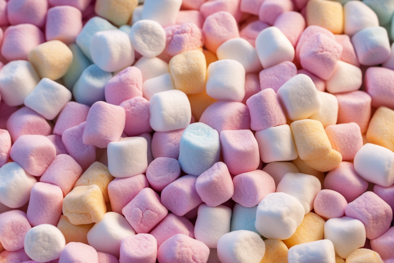 Colorful Mini Marshmallows Close-Up