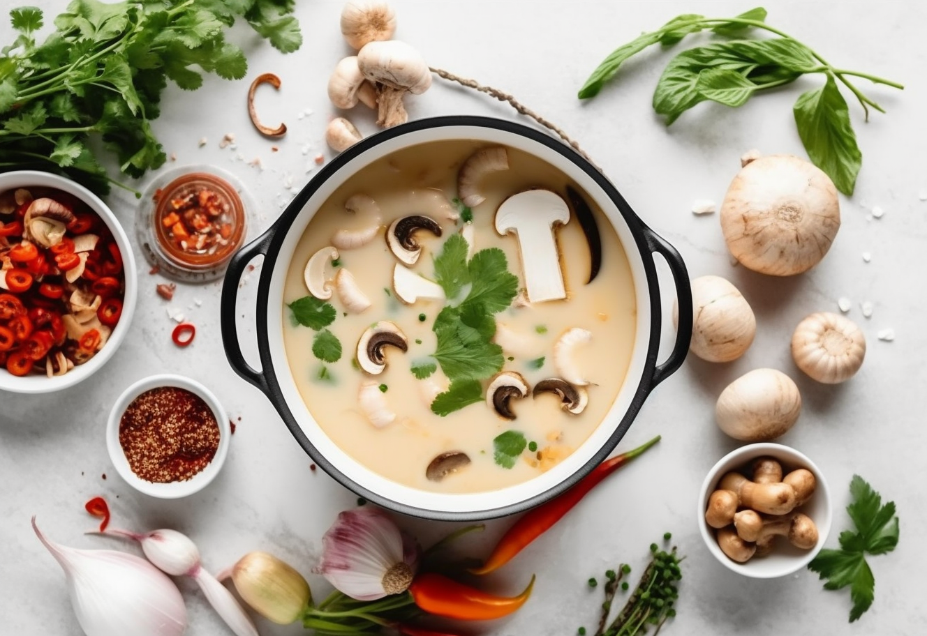 Delicious Mushroom Soup with Fresh Herbs