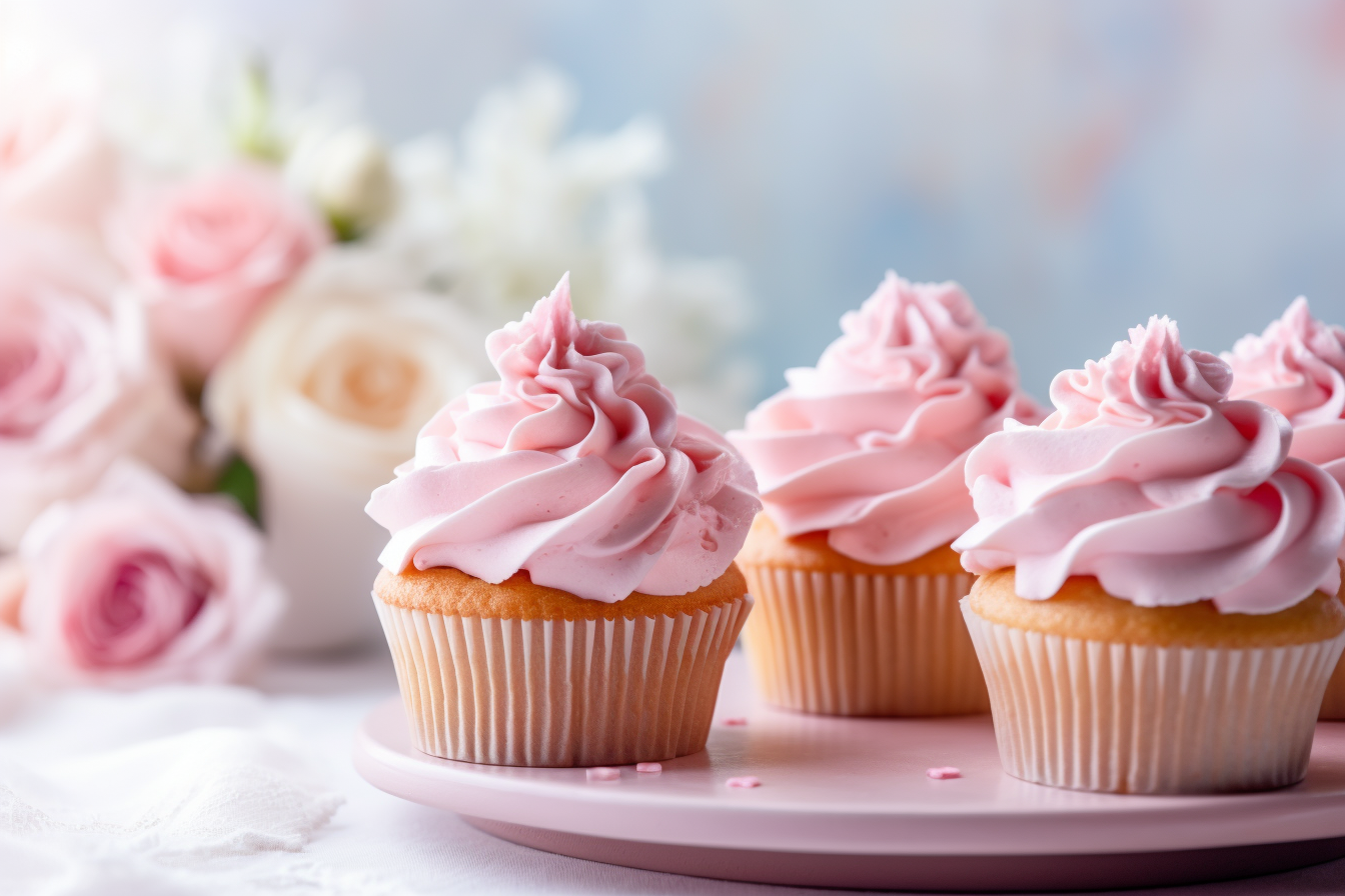 Delightful Pink Frosted Cupcakes