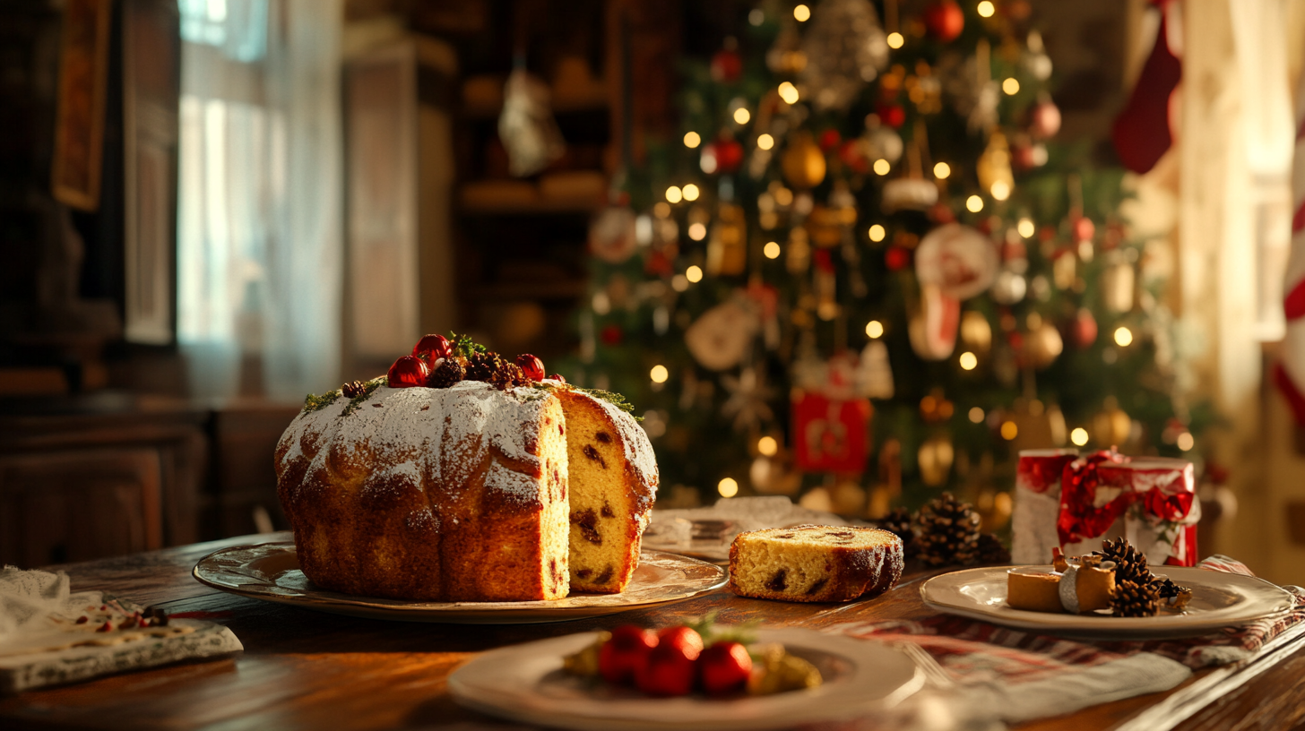 Festive Bundt Cake with Holiday Decor