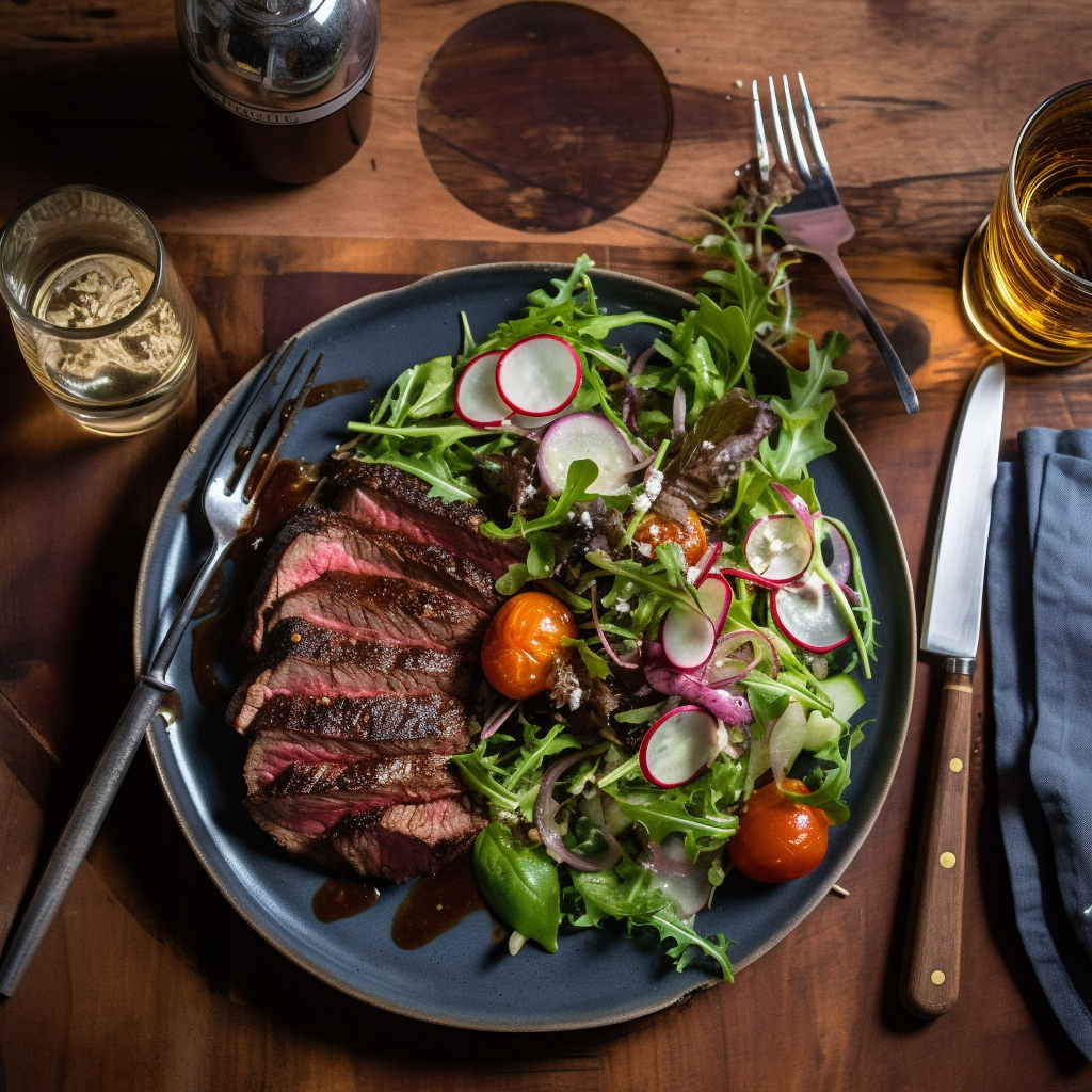 Flavorful Steak with Fresh Salad Delight