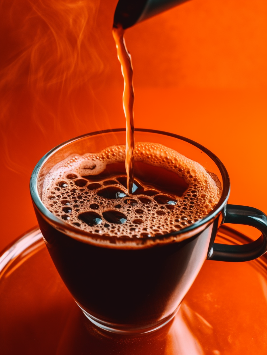 Steaming Hot Coffee in a Cozy Cup