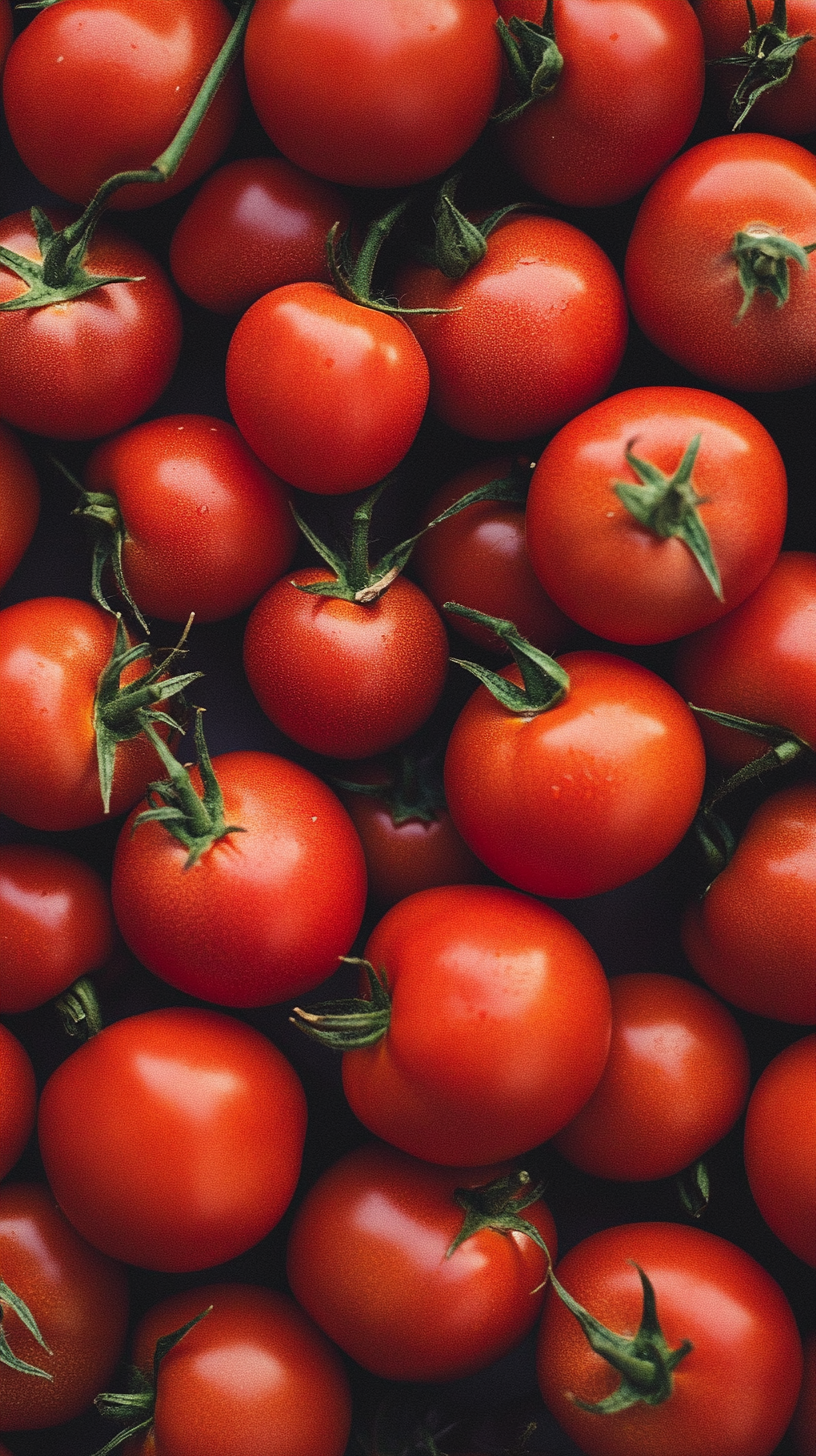 Fresh Red Tomatoes Close-Up for Culinary Inspiration