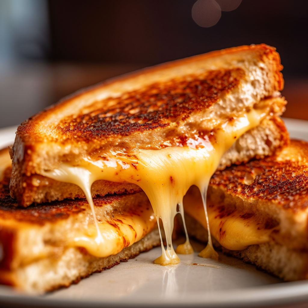 Melting Cheese Grilled Sandwich Delight