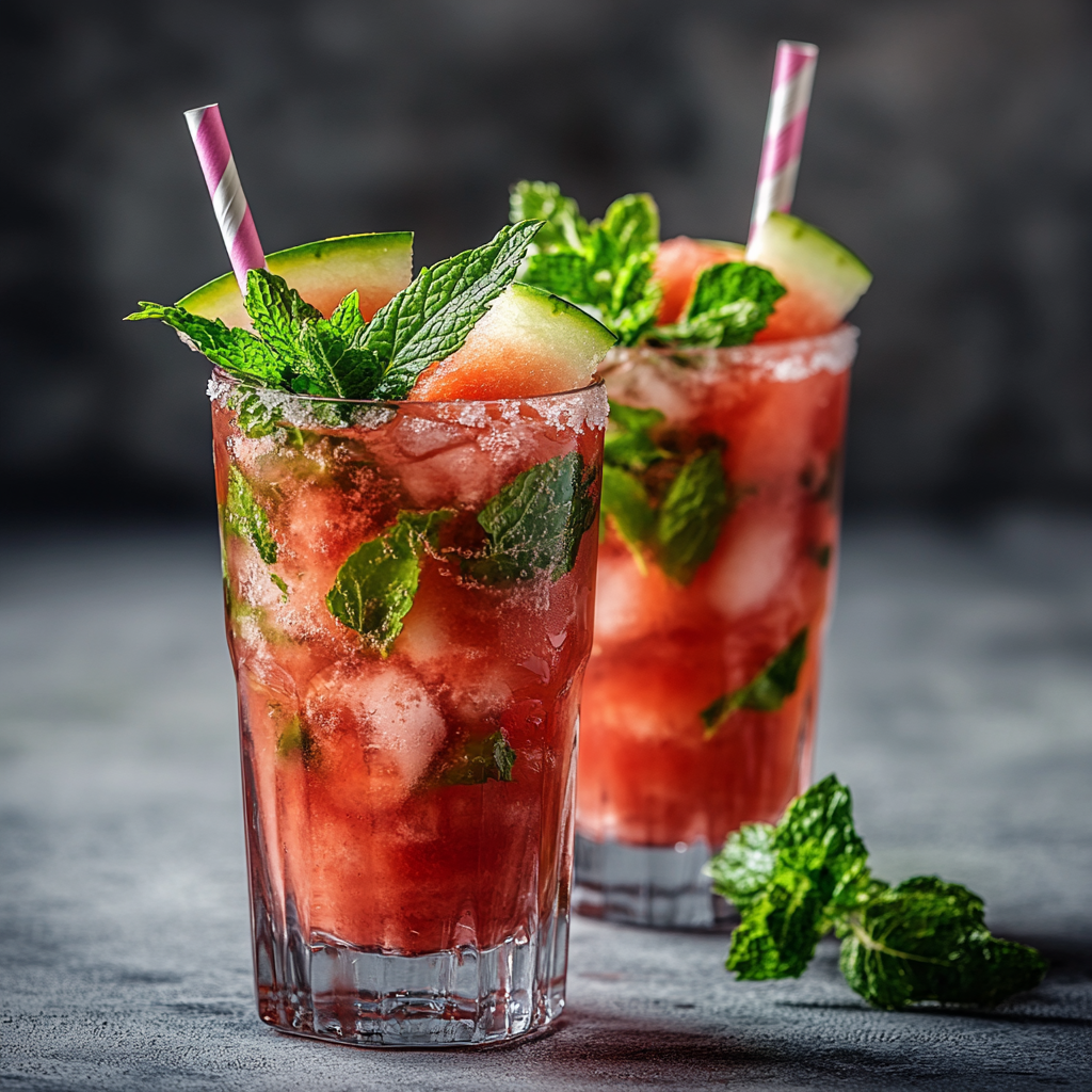 Refreshing Mint Watermelon Drink Recipe