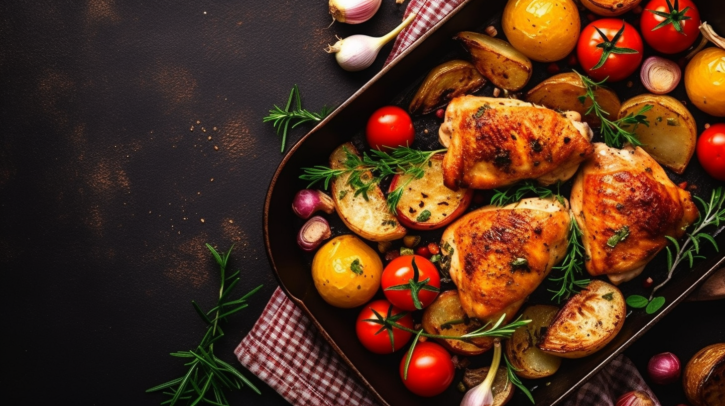 Savory Roasted Chicken and Vegetables Platter