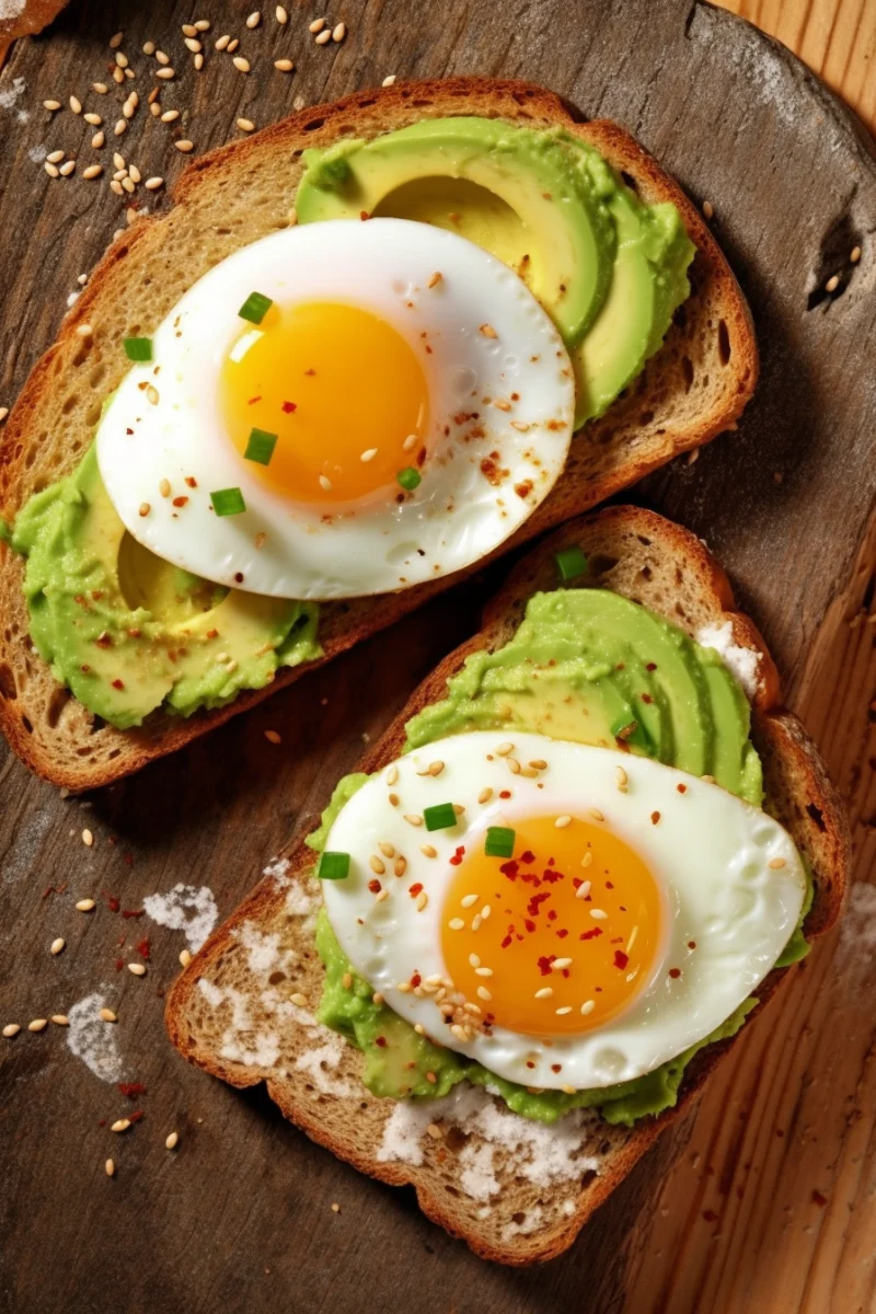 Avocado Toast with Poached Eggs Delight