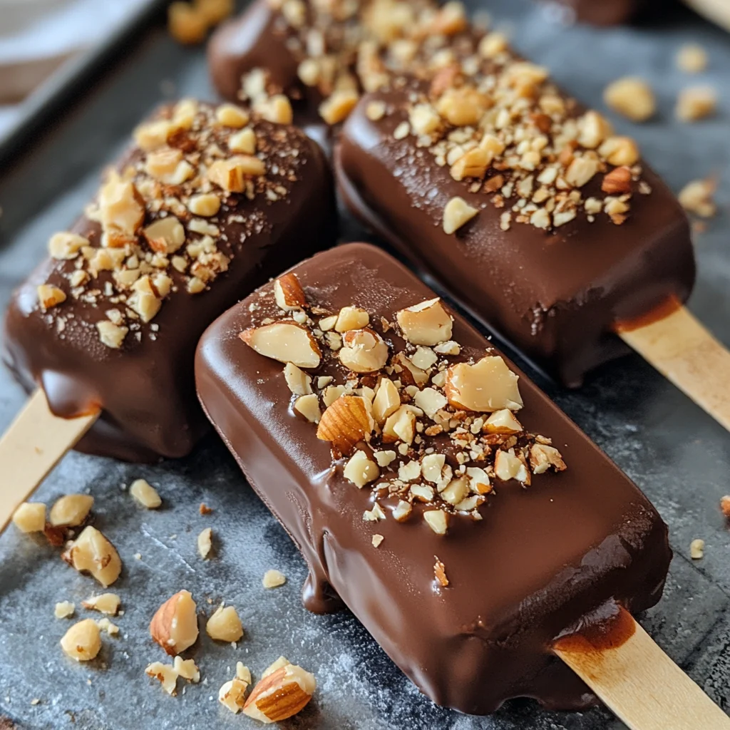 Decadent Chocolate Almond Ice Cream Bars
