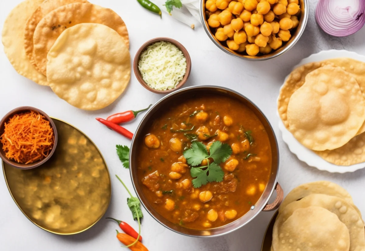 Flavorful Chickpea Curry with Crispy Pappadums