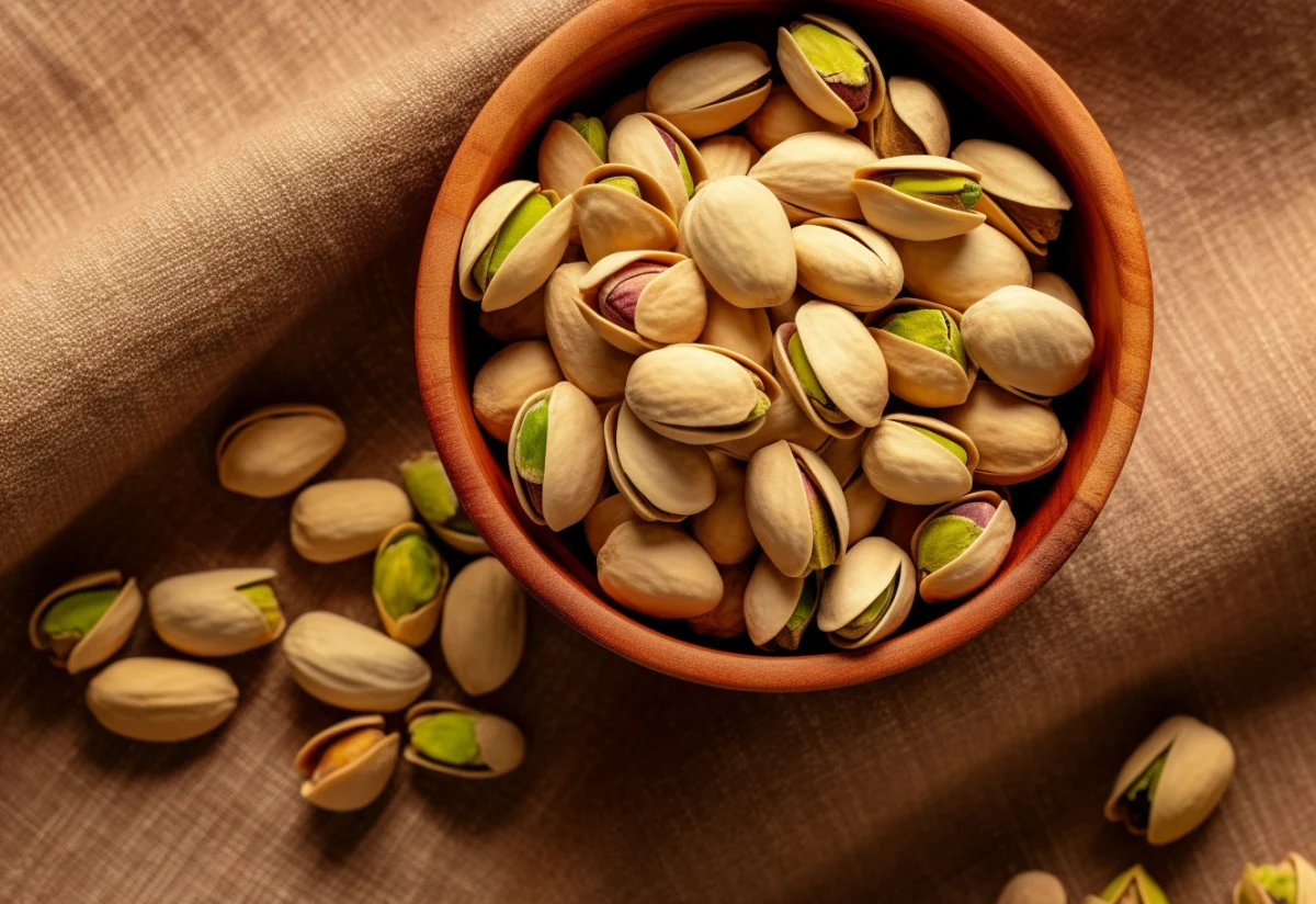 Fresh Pistachios in a Bowl