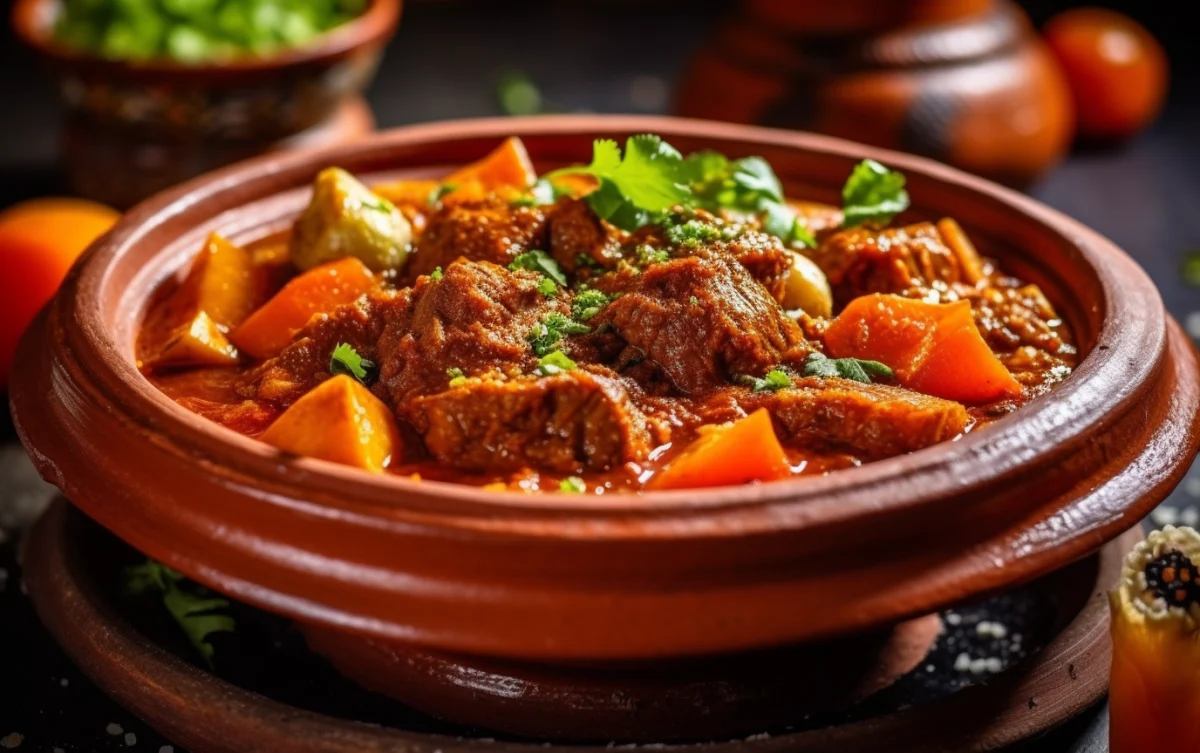 Rich and Hearty Meat Stew in Earthen Pot